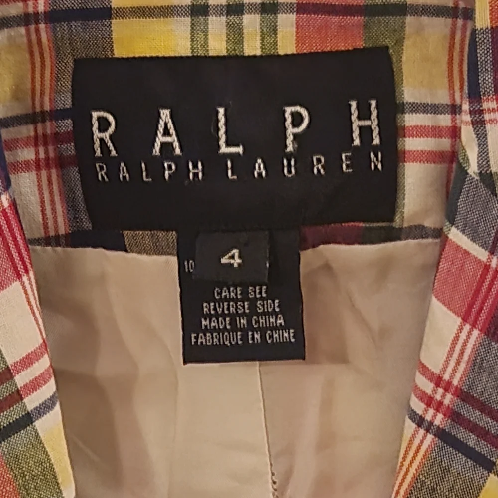 Vintage Ralph Lauren RRL Double RL Madras Plaid Blazer Sz 4 Excellent Condition - Picture 5 of 10